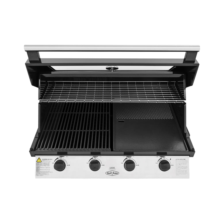 BeefEater 1200 Series 4-Burner Built In BBQ Black Enamel