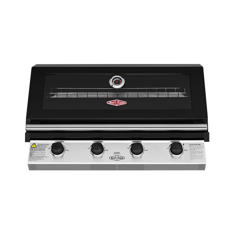 BeefEater 1200 Series 4-Burner Built In BBQ Black Enamel