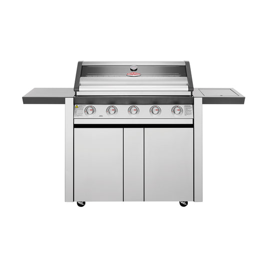BeefEater Stainless Steel 1600 Series 5-Burner BBQ w/ Side Burner & Trolley