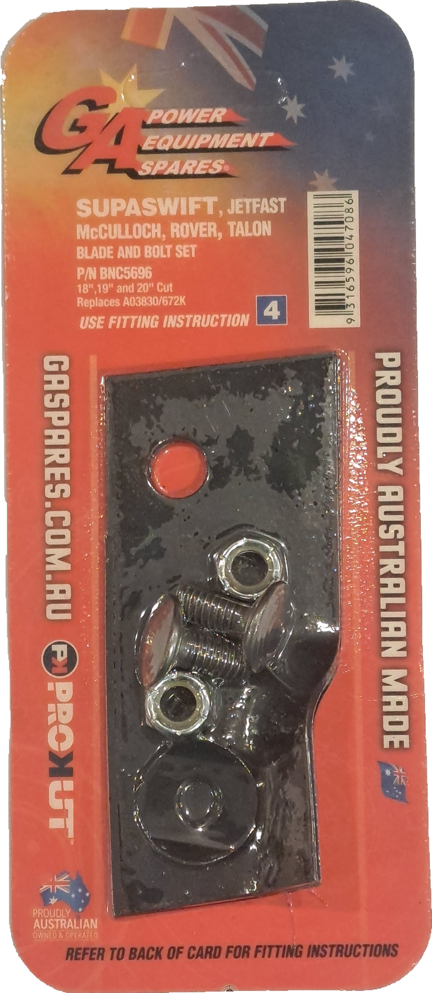 Rover 18" Mulch Mower Blade & Bolt Kit x 2 (BNC5696)