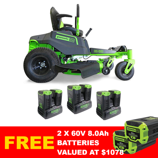 Greenworks 60v Battery Zero Turn 42" Ride-On Mower