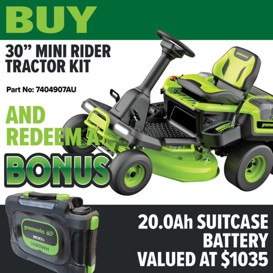 Greenworks 60v Battery Pro 30” Mini Ride-On Mower