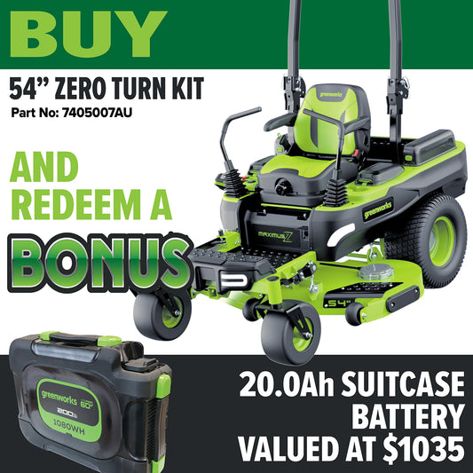 Greenworks 60v Battery MaximusZ Zero Turn 54" Ride-On Mower