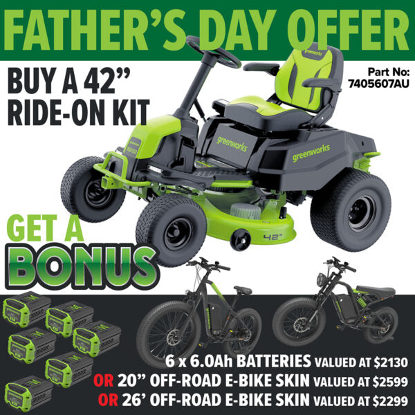 Greenworks 60v CRT426 Battery Pro 42” Ride-On Mower