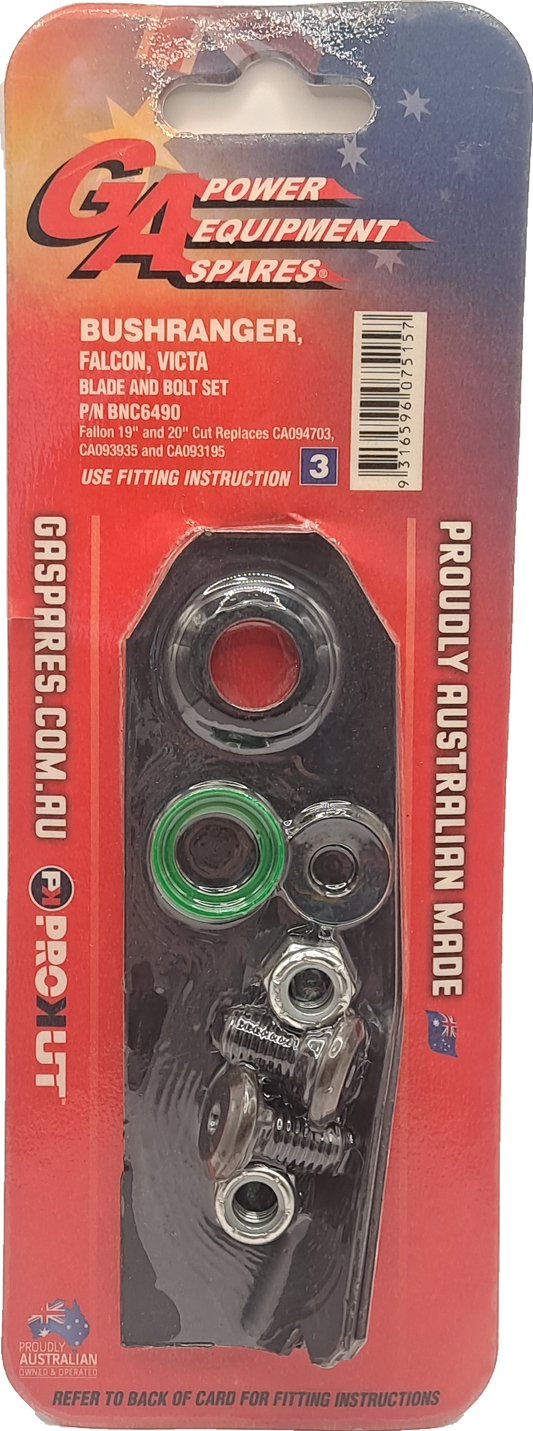 Victa 19" Mower Blade And Bolt Kit x 2 (BNC6490)