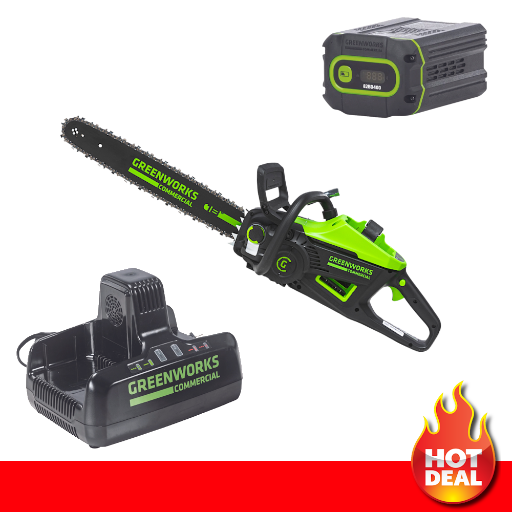 Greenworks 82CS27 18" 82v Battery Chainsaw Kit