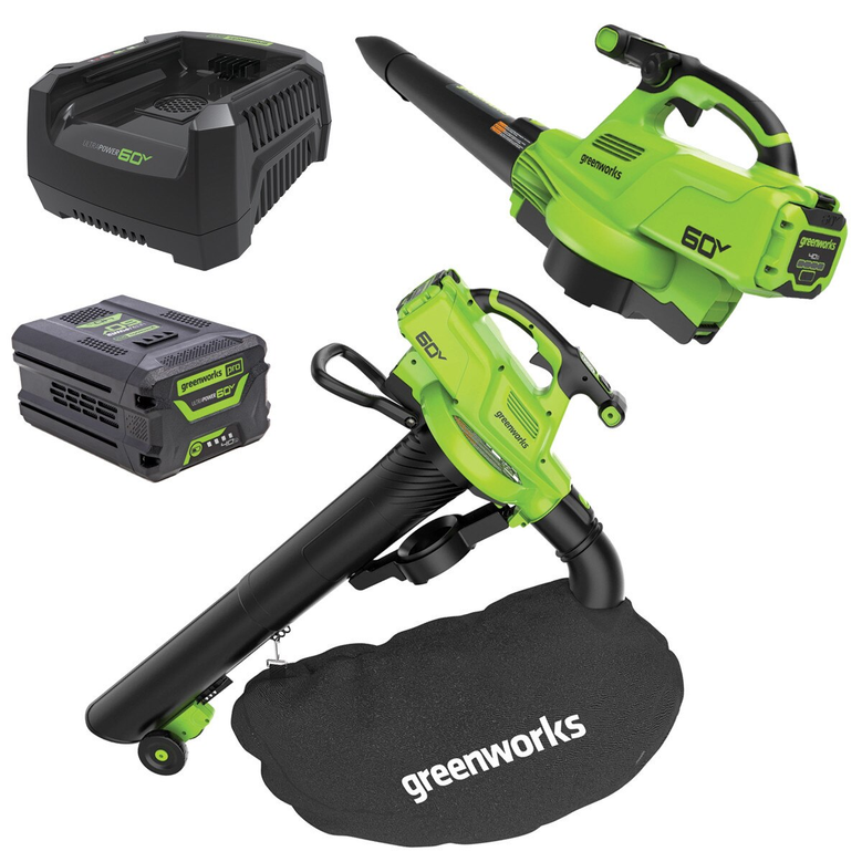 Greenworks BVC401 60v Battery Blower Vacuum Kit