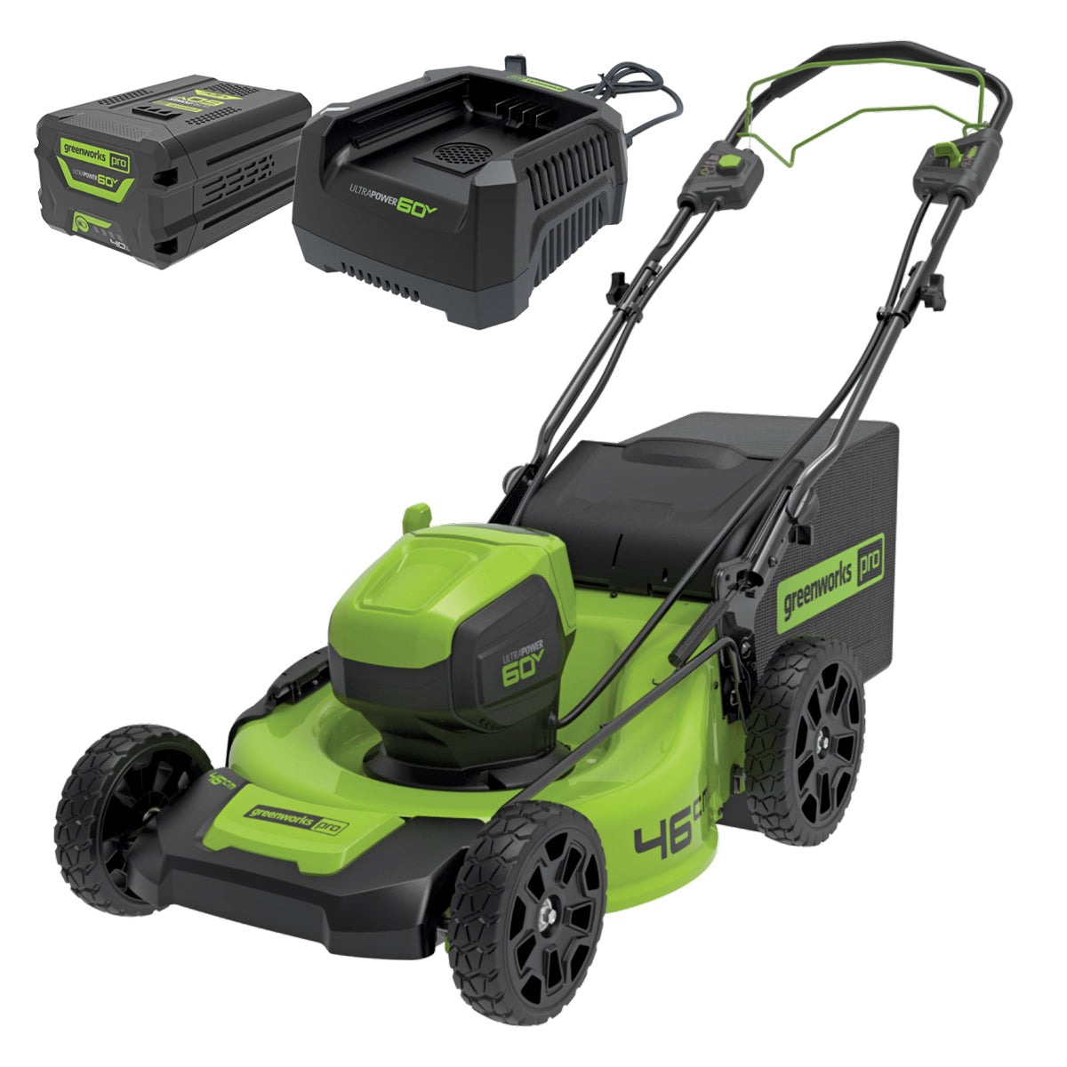 Greenworks 60V Battery 18" (460mm) 4.0ah Self Propelled Lawn Mower Kit