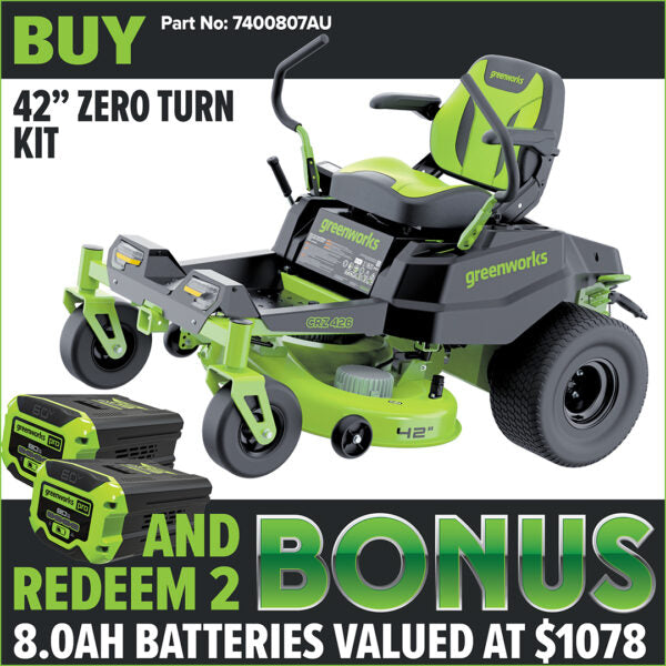 Greenworks 60v Battery Zero Turn 42