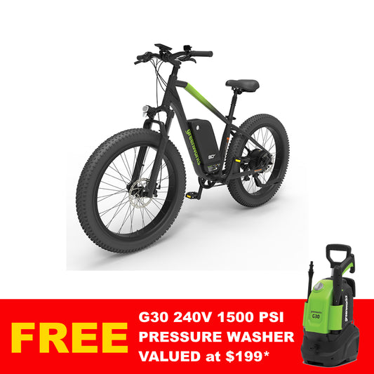 Greenworks 60V VENTURE Series 26” Fat Tyre Electric Mountain Bike