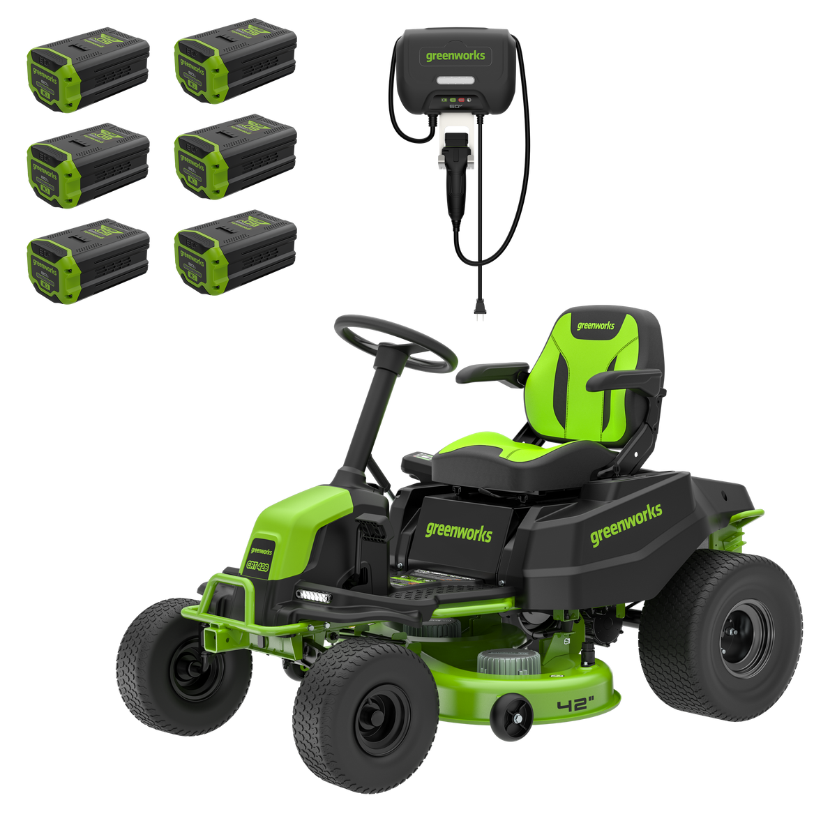 Greenworks 60v CRT426 Battery Pro 42” Ride-On Mower