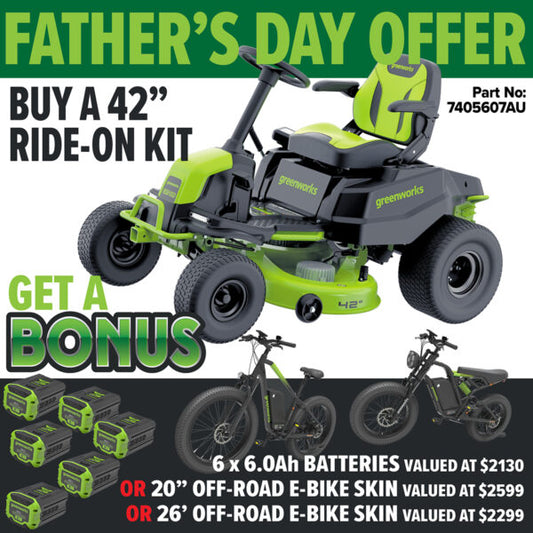 Greenworks 60v CRT426 Battery Pro 42” Ride-On Mower