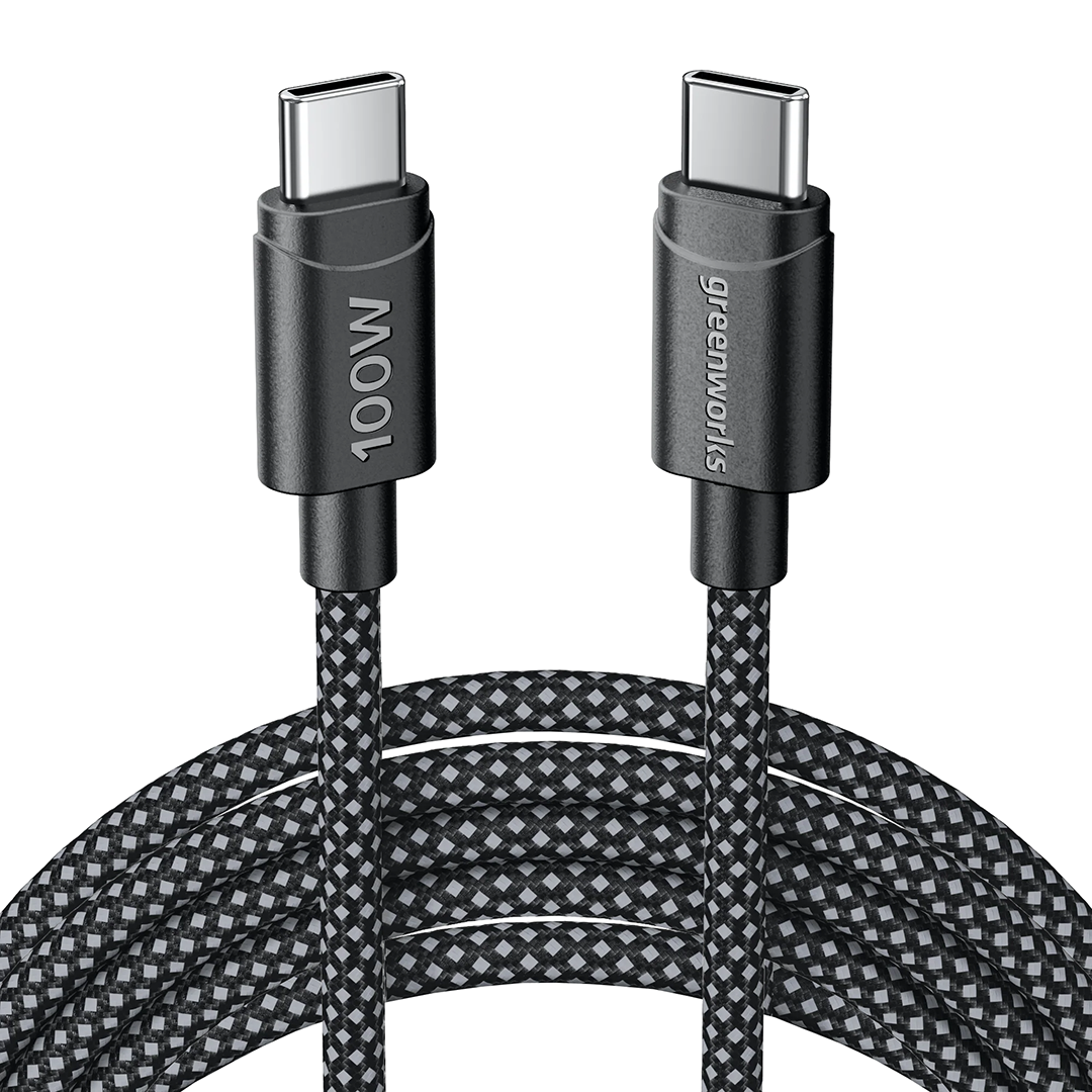 Greenworks 24V POWERALL 100W 2Mtr USB-C – USB-C Charger Cable