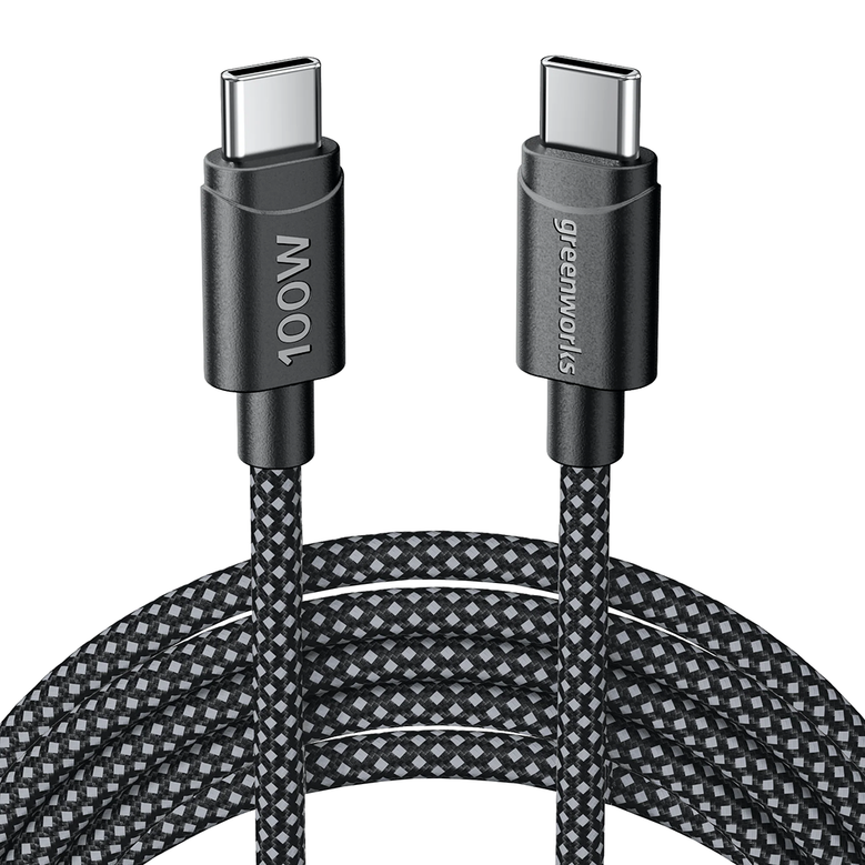 Greenworks 24V POWERALL 100W 2Mtr USB-C – USB-C Charger Cable