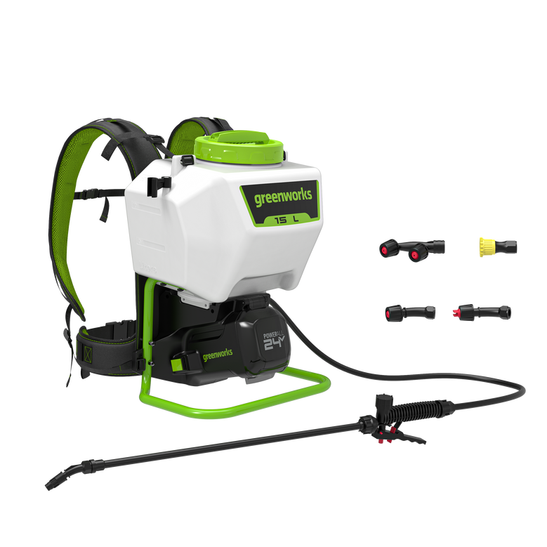 Greenworks 24V POWERALL Backpack Sprayer Kit with Dual Voltage 24V/60V Charger