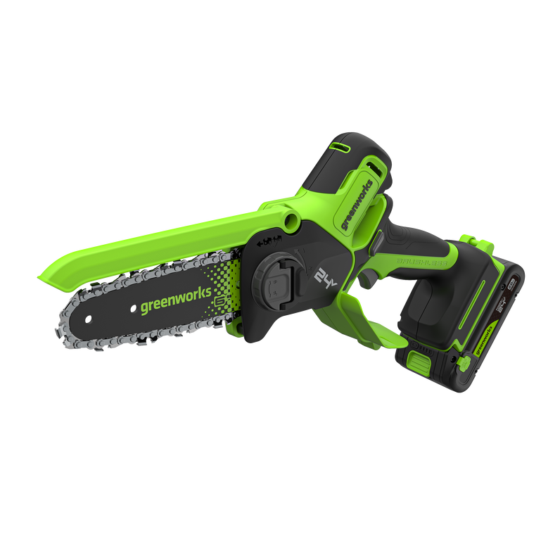 Greenworks 24V POWERALL 6” Pruning Saw Kit with Dual Voltage 24V/60V Charger