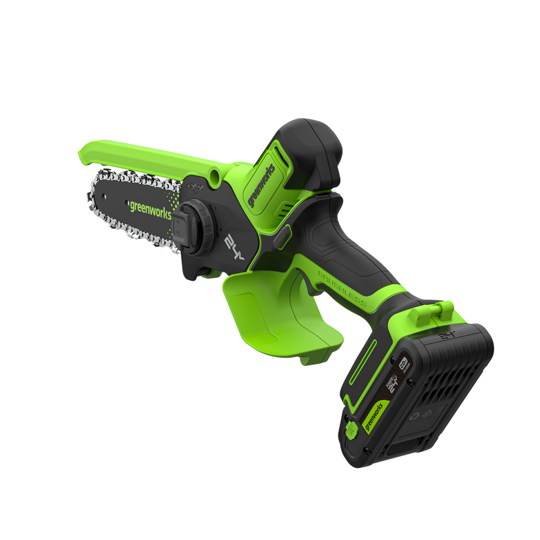 Greenworks 24V POWERALL 6” Pruning Saw Kit with Dual Voltage 24V/60V Charger