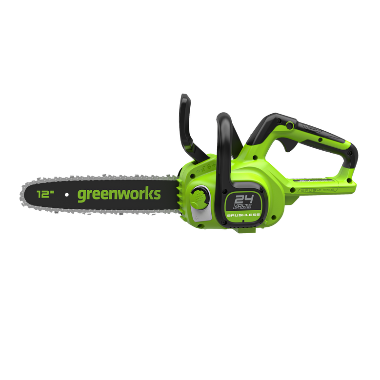 Greenworks 24V POWERALL 12” Chainsaw Kit with Dual Voltage 24V/60V Charger