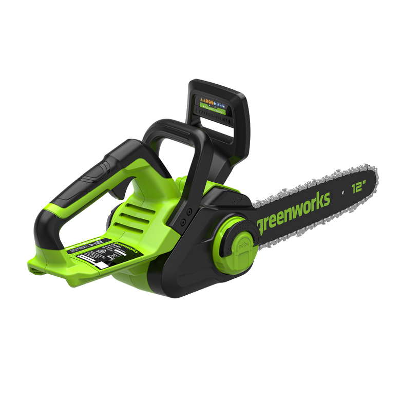 Greenworks 24V POWERALL 12” Chainsaw Kit with Dual Voltage 24V/60V Charger