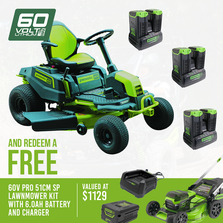 Greenworks 60v Battery Pro 42” Ride-On Mower